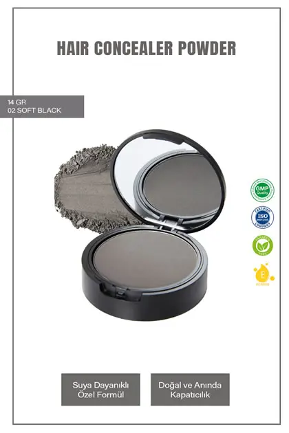 Folixen Hair Concealer Powder Soft Black